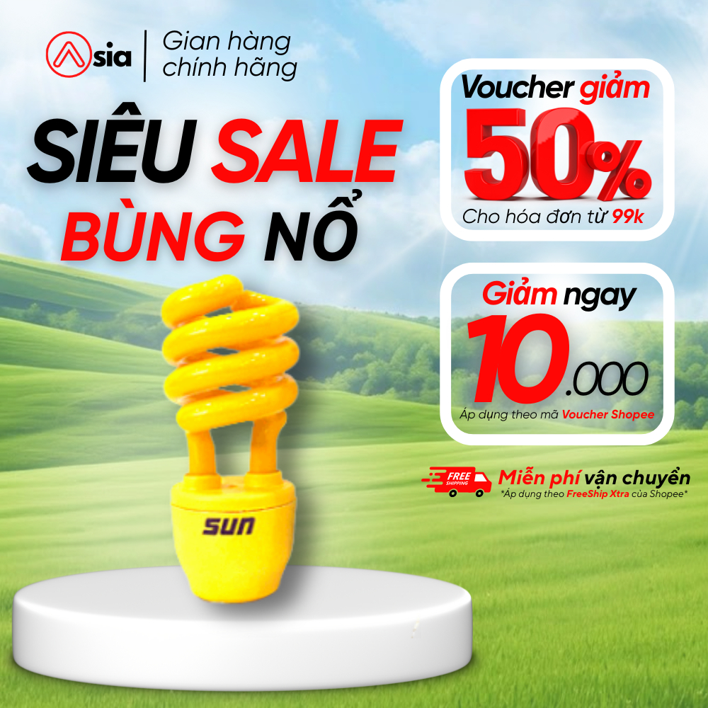 Bóng đèn đuổi ruồi muỗi Sun, thiết bị sử dụng công nghệ phát ra tia UV, sản phẩm không ảnh hưởng đến sức khỏe người