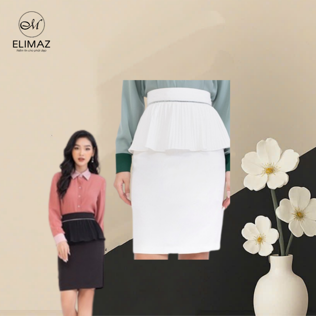 Chân váy ôm xếp ly Elimaz ECV20.022