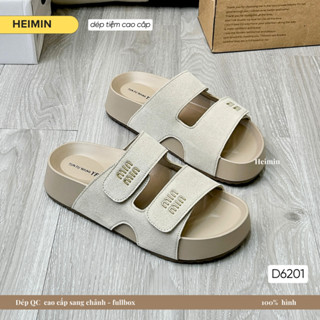 [Dép new] Dép nữ quai ngang nâng đế tag min2 bản QCCC fullbox - Dép girl phố sang xịn