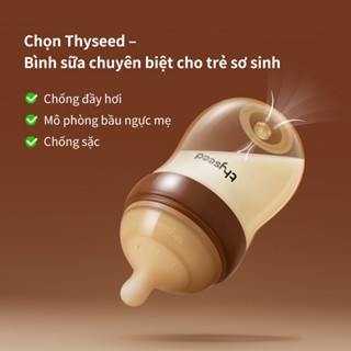Bình sữa Thyseed PPSU cao cấp chống sặc chống đầy hơi cho trẻ sơ sinh cổ rộng núm ti cho bé
