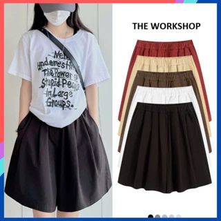 Quần short jean nữ bigsize lưng chun co giãn ống rộng thoải mái SH39 Quần đùi bò nữ kaki mặc ở nhà cạp cao tôn dáng