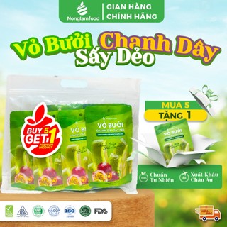   5 Túi tặng 1  Combo 5 túi vỏ bưởi chanh dây sấy dẻo Nonglamfood 45g 