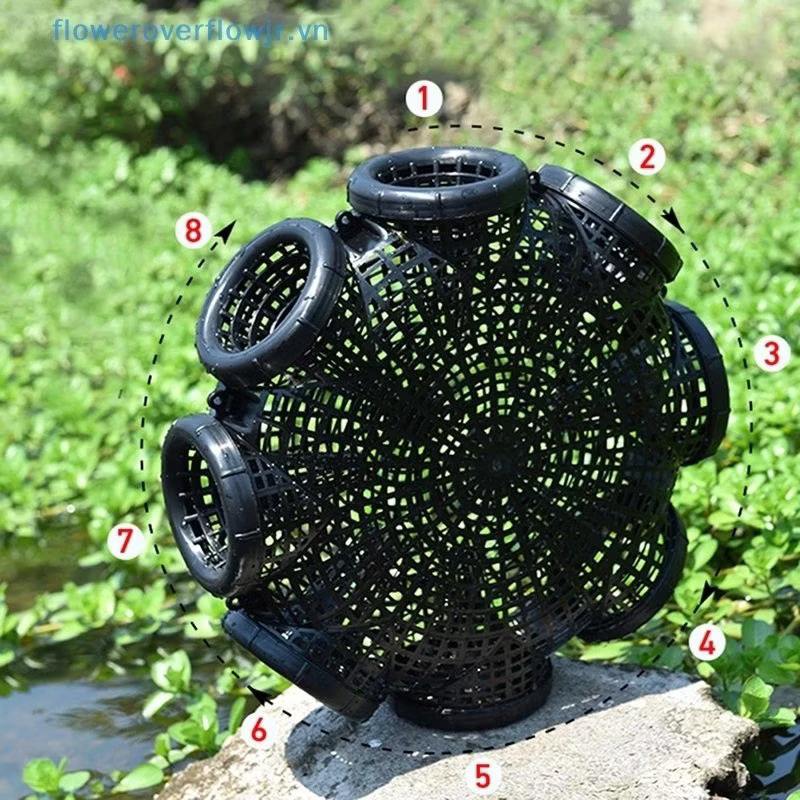 Lồng Rọ Bẫy Cá, Cua, Lươn, Tôm 8 Cửa Nhựa PP Thái Lan - Bẫy Tôm, Cua, Cá, Lươn, Trạch