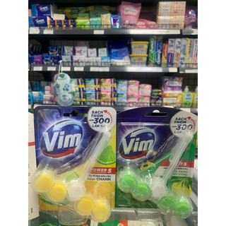 COMBO 2Viên Tẩy Bồn Cầu Vim Power 5 Sạch Khuẩn Thơm Mát 55g