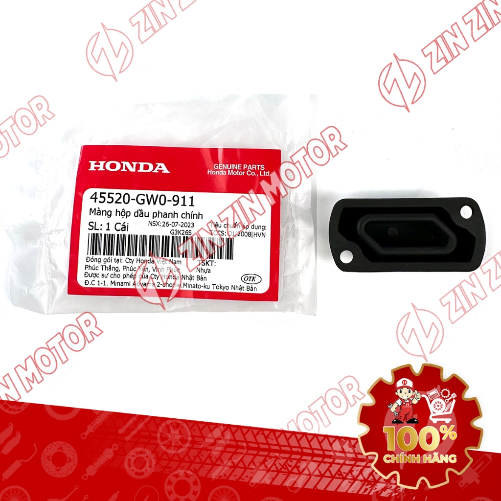 Màng Hộp Dầu Phanh Thắng Wave Blade 110 2017 - 2025 Phanh Đĩa 45520-GW0-911 Chính Hãng - ZZM