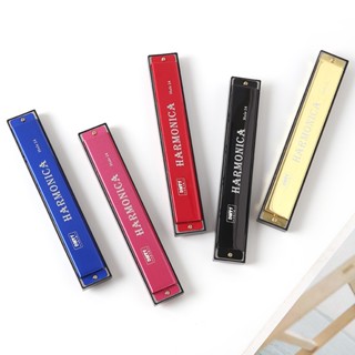  Kèn harmonica tremono 24 lỗ đẹp nhiều màu sắc âm thanh hay 