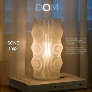  Đèn ngủ để bàn I Đèn Ngủ Decor in 3D Style Tối Giản I DOM Table Lamp I SÓNG collection💡Trong Suốt 