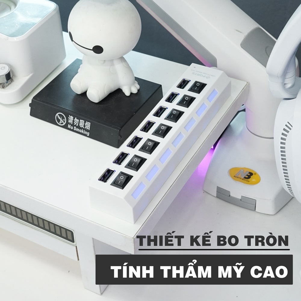 Bộ Chia USB HUB 2.0 / 3.0 Chất Liệu Nhựa / Nhôm Cao Cấp Tốc Độ Cao Mở Rộng Cổng Cắm Máy tính