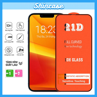 Kính Cường Lực iPhone 21D Trong Suốt Full Màn - iP 6/6s/7/8/Plus/X/XS/XR/11/12/13/14/15/16/17Pro/Max/Mini