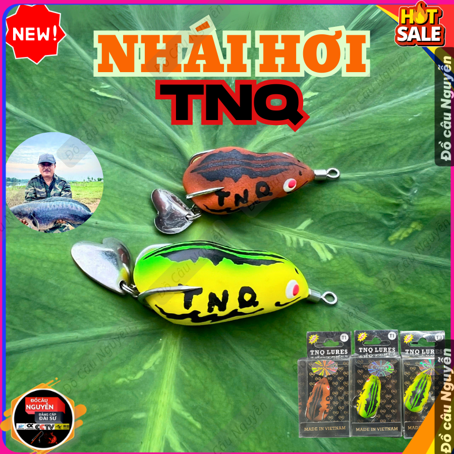 Mồi câu lure nhái hơi TNQ mẫu mới T1,T3,F1,F3 nổi lửng lưỡi thép