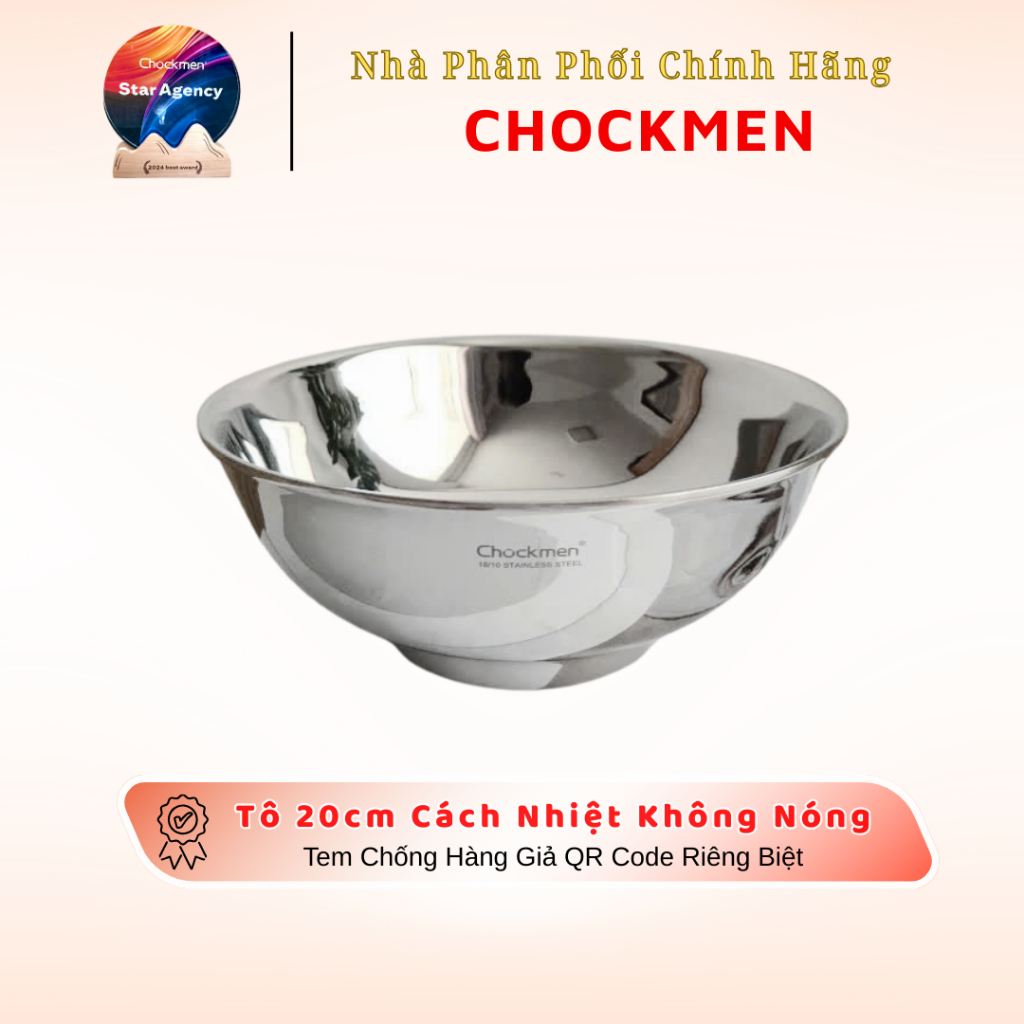 Tô Cách Nhiệt Chockmen Không Nóng Tô Canh Đa Năng Inox 316