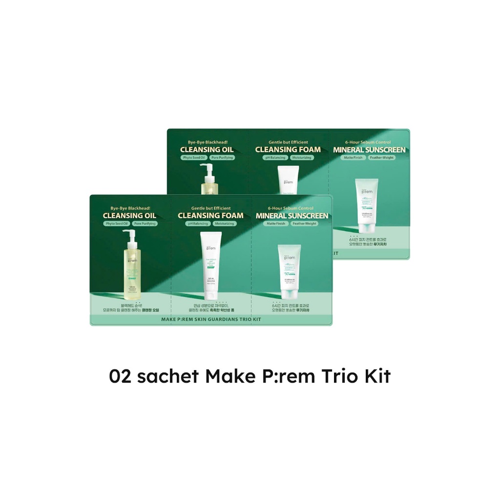 [QUÀ TẶNG KHÔNG BÁN] Combo 2 Sachet Make P:rem