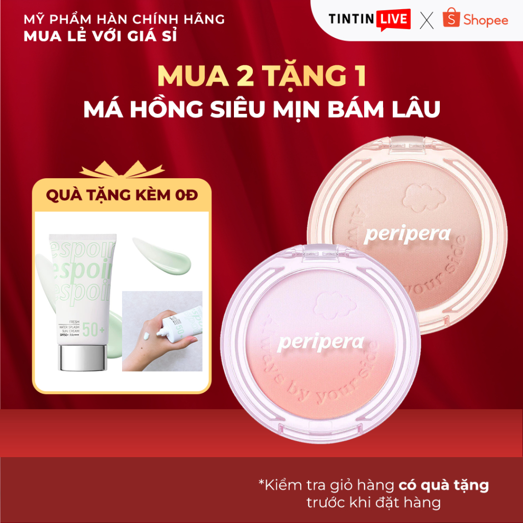 Phấn Má Hồng Peripera Pure Blushed Sunshine Cheek/ Custom Cheek 4.2g