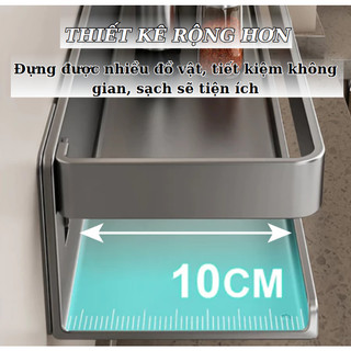 Kệ để gia vị nhà bếp, kệ để đồ đa năng nhà tắm, nhà bếp chất liệu Thép Carbon chống gỉ chống oxi hoá