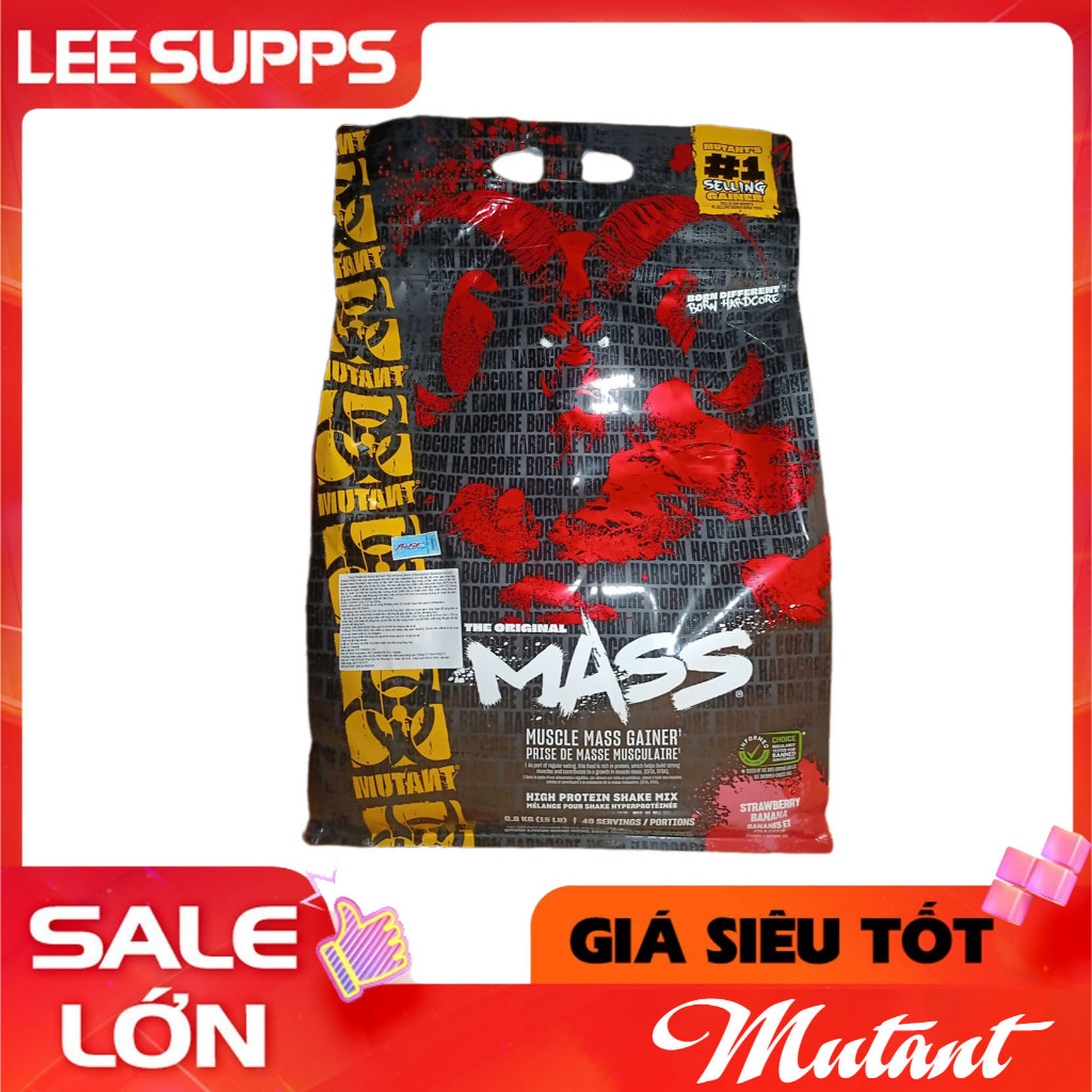 Original Mass Mutant 15LBS 6,8kg 49 Servings vị Vani Cream - Mutant Mass Gainer Sữa tăng cân tăng cơ