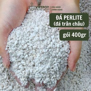 Đá Perlite Vietpot, bao 5 lít, 400gr, size 3-6mm, hợp chất tự nhiên, trồng rau, thủy canh.