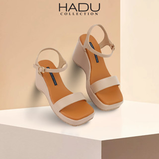 Giày Sandal Đế Xuồng 8P Quai Ngang Tamira HADU MX15 Da PU Cao Cấp Đệm Mút Siêu Êm Ái BH 12 Tháng