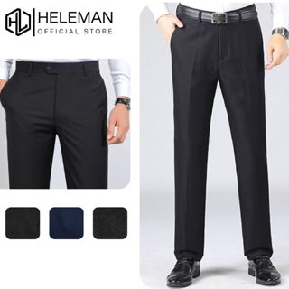 Quần âu nam công sở ống suông dáng đứng, Quần tây nam sang trọng, chất vải không nhăn giữ form QTN HELEMAN