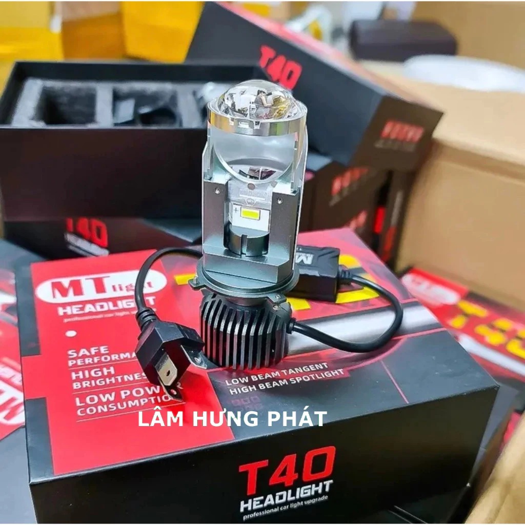 Đèn Pha Bi Led Min T40, V50 H4 Siêu sáng, Bi led mini T40,V50