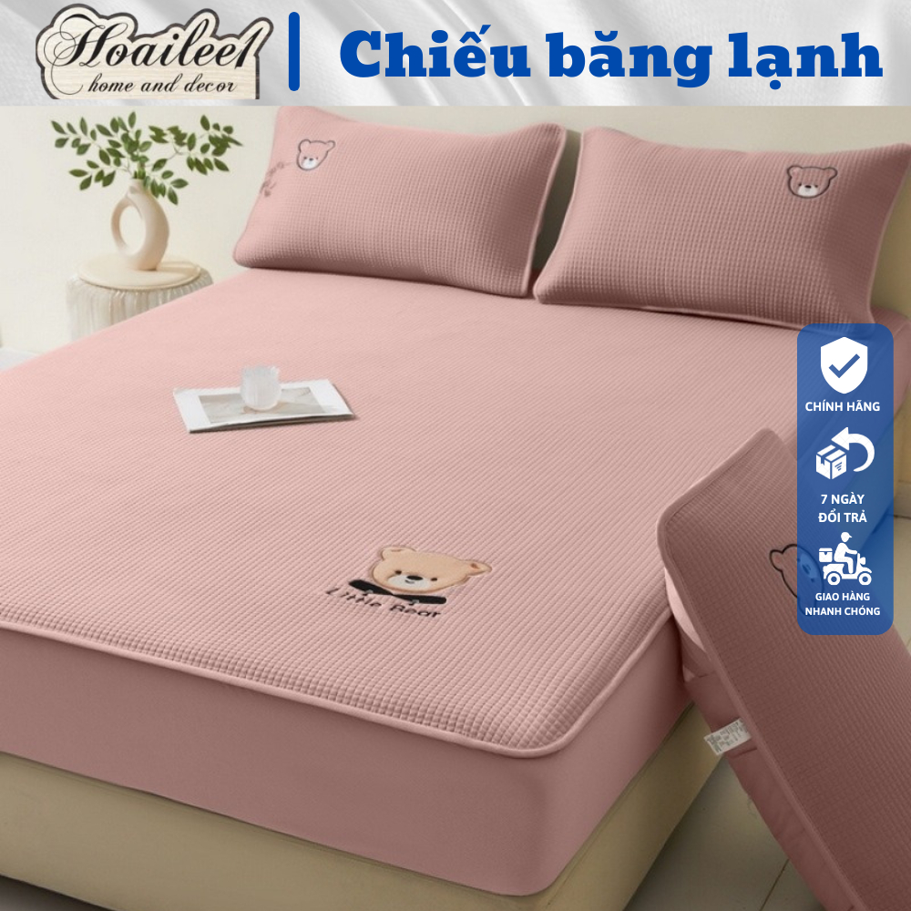 Chiếu băng lạnh chiếu điều hòa  chiếu trải giường kèm 2 vỏ gối kích thước 50x70 mẫu mới m6 m8 2m