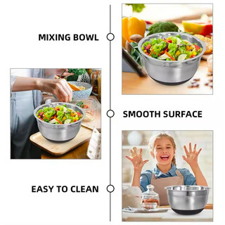 Bowl trộn bột đế silicon / Âu trộn bột (dày + sâu)