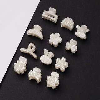 Set 10 Kẹp tóc mái hạt ngọc nhiều hình mini dễ thương