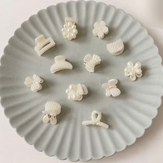 Set 10 Kẹp tóc mái hạt ngọc nhiều hình mini dễ thương