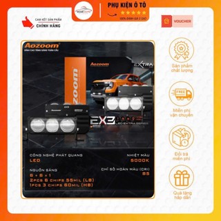  Đèn Led Trợ Sáng AOZOOM EX3-Thế Hệ Mới 2025 Nhiệt Màu 5000K Bảo Hành Chính Hãng 2 Năm Giá 1 Đôi  