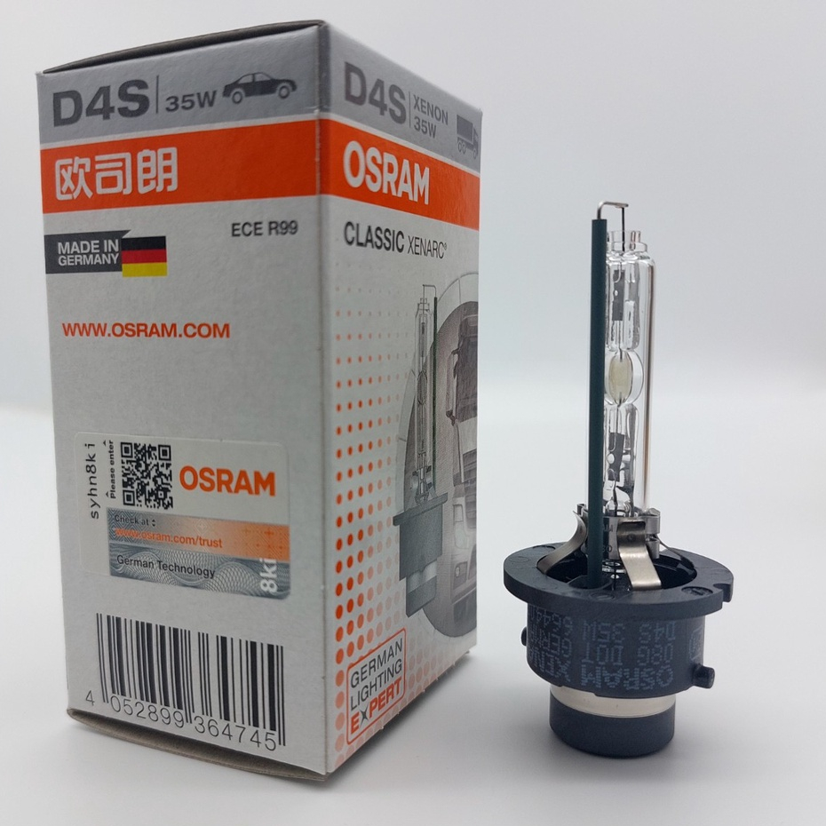 (1 bóng) Bóng đèn Xenon OSRAM Classic Xenon D1S- D2S- D3S- D4S- D2R 12V 35W dùng cho đèn pha ô tô ti