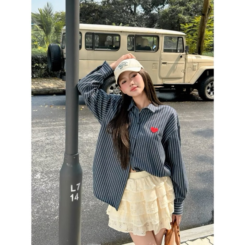 Áo sơ mi trái tim Kido Studiowear size S