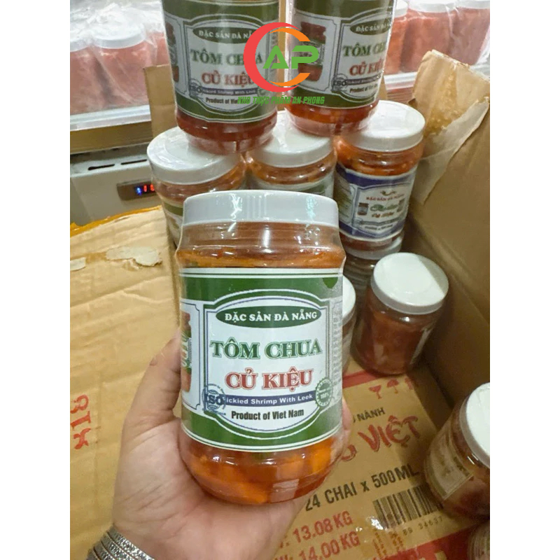 Tôm chua củ kiệu 1 hủ 500g( giao hỏa tốc TPHCM)