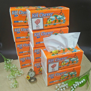 THÙNG 40 GÓI RÚT LỤA CAO CẤP CHERRY [ CAM ] - GIẤY LỤA SIÊU MỀM MỊN VÀ DAI