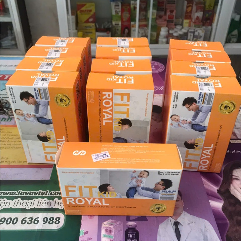 Men Vi Sinh FIT KID ROYAL chứa Bào Tử Lợi Khuẩn Anh Quốc - Dành Cho Trẻ Biếng Ăn, Chậm Lớn (20 ống x