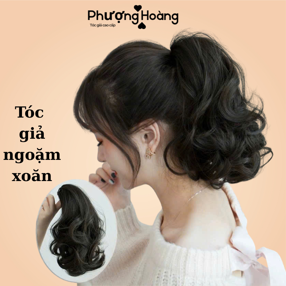 Tóc Giả Ngoặm Xoăn 25cm – Kẹp Tóc Giả Xoăn Nhẹ Tự Nhiên – Dễ Dùng, Đẹp Nhanh, Tiện Lợi Mỗi Ngày, M036
