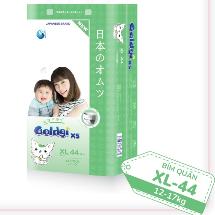 Bỉm quần Goldgi+ premium / Goldgi X5 / ECO Mẫu Mới Nhất size M54/L48/XL44/XXL32