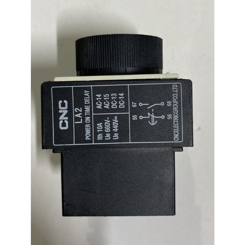 (CNC) Timer thời gian cơ CNC OFF delay 0.1~30S mã LA3-DR2   (F5-D2 ) cài mặt trên contactor NXC ,NC1