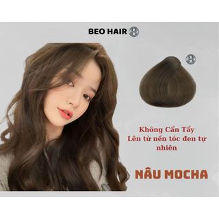  Thuốc nhuộm tóc màu NÂU BƠ  thuốc nhuộm tóc tại nhà tặng kèm găng tay và HDSD BEO-HAIR 