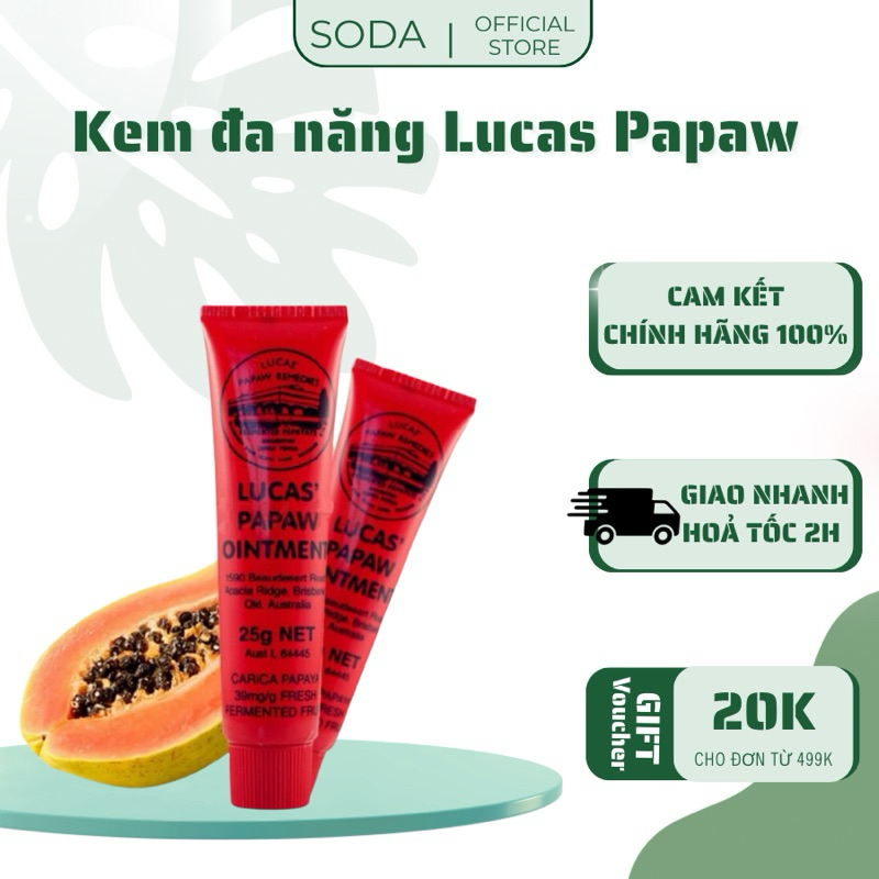 Kem Đa Năng Lucas Papaw Ointment Úc 25Gram