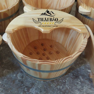  Chậu Gỗ Ngâm Chân Có Nắp Đậy Và Hạt Gỗ Massage  Bồn Ngâm Chân Gỗ Hàng Loại 1 Tốt 
