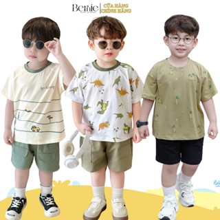 Set đồ bộ cho bé trai tổng hợp nhiều mẫu đi chơi áo thun và quần thun BERNIE cho bé 1 đến 6 tuổi