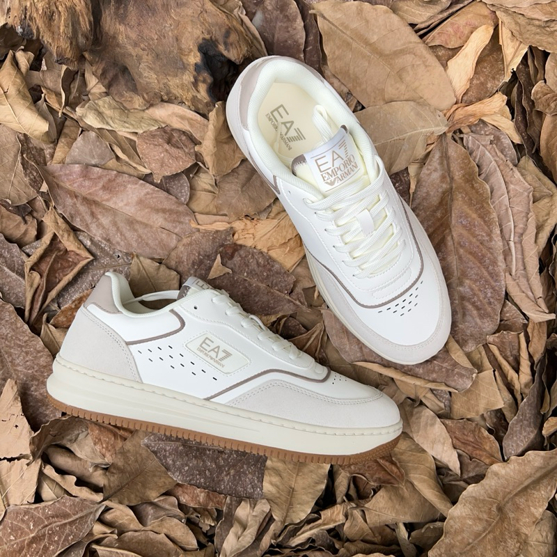 Giày Sneaker Nam EA7 Emporio Armani Trắng Be - Siêu Nhẹ Êm Chân, Thời Trang Thể Thao Cao Cấp