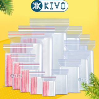 Túi Zip Chỉ Đỏ-Túi Zip Đựng Thực Phẩm/ Đồ Sơ Sinh/ Quần Áo/ Điện Thoại ĐỦ SIZE Nhỏ Mini/ Lớn-KIVO