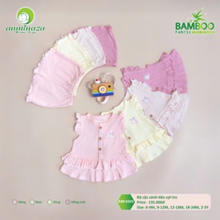Bộ quần áo cộc tay chất sợi tre hãng anminaza cho bé từ 6 tháng đến 3 tuổi