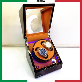 Hộp Đồng Hồ Cơ Tự Xoay 2 Ngăn ACBOW Lót Nỉ Nhung Cao Cấp BH 02 NĂM - Hộp Xoay 2 Đồng Hồ Chính Hãng