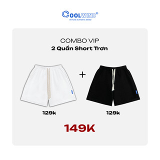 149K_Combo 2 Quần Short Trơn COOLWIND | Kaki 2 Da Cao Cấp | Form Thể Thao Unisex Dáng Suông Trên Gối