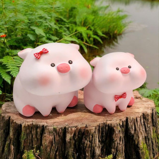  Ống heo đựng tiền dễ thương mô hình heo đất mini decor bàn học quà tặng lợn đất siêu xinh 