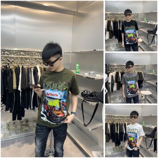 Áo Thun Nam DSQ Siêu Cấp 4 Màu Đen Trắng Xanh Xám In Mặt Trước Chất Liệu Cotton 2 Chiều Thời Trang Nam