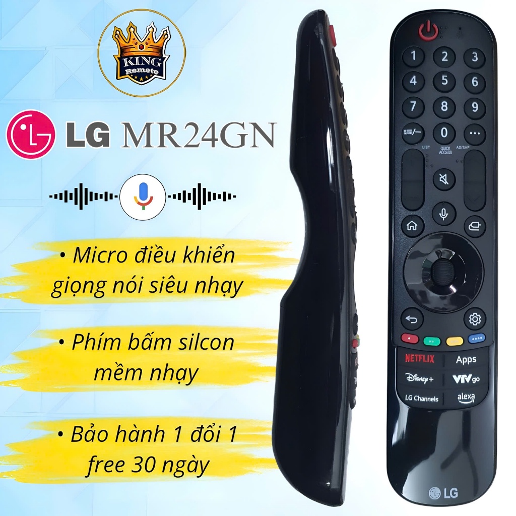 Remote Điều Khiển LG MR24GN – Chuột Bay, Tìm Kiếm Giọng Nói, Hàng Tốt Phím Nhạy