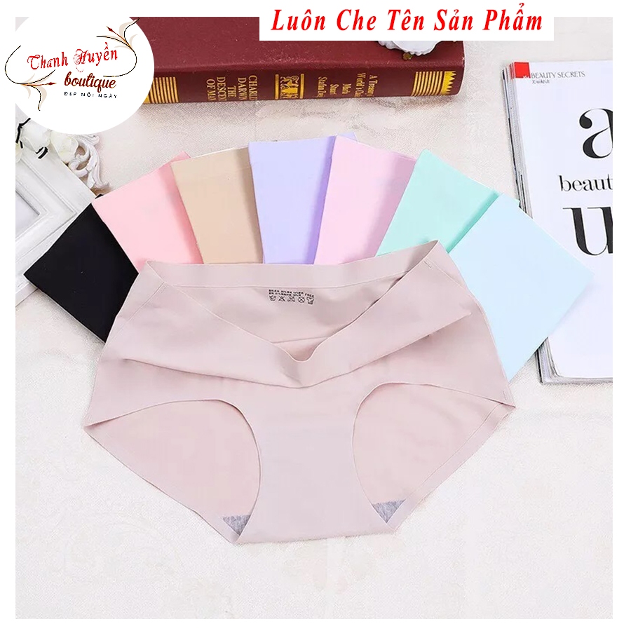 Quần lót nữ su trơn, quần chip đúc thun lạnh cạp ép không viền cao cấp - Mã 1 QL su lụa 81