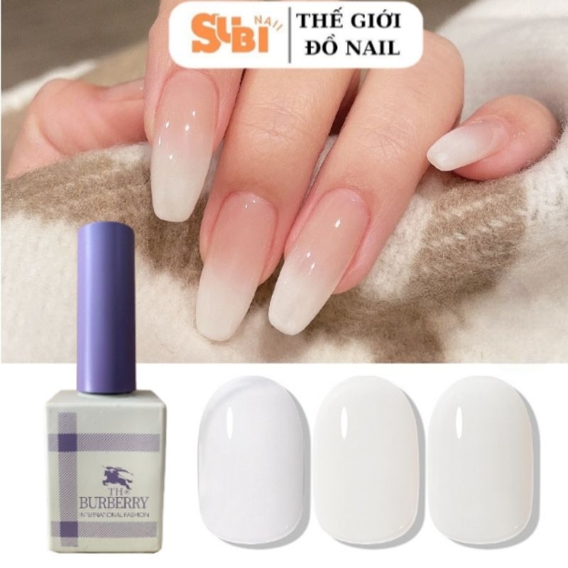 Sơn gel trắng gạo Burberry - Sơn màu trắng nước gạo bbr chính hãng (nắp tím)